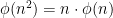 \phi(n^2) = n \cdot \phi(n)